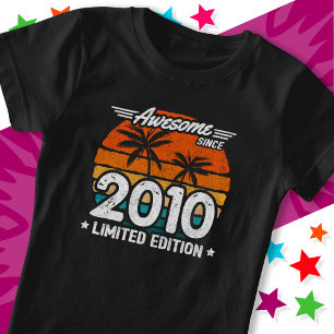 T-Shirt Né 2010 Limited Edition Retro Awesome depuis 2010