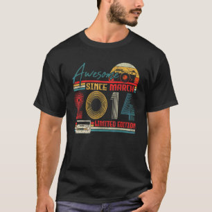 T-shirt Né 2014 Awesome Depuis Mars 2014 8 Ans