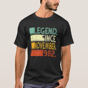 T-shirt Né 40e anniversaire 40 ans Légende depuis novembre