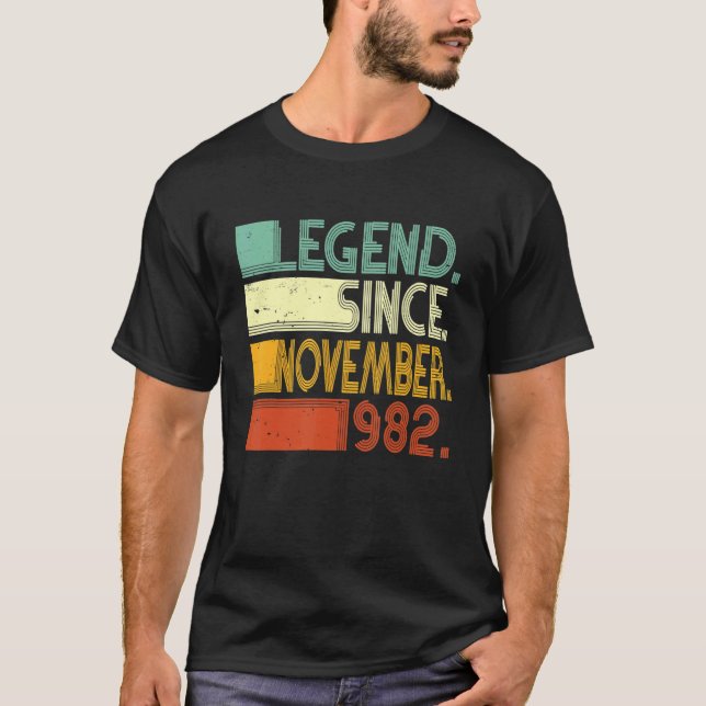 T-shirt Né 40e anniversaire 40 ans Légende depuis novembre (Devant)