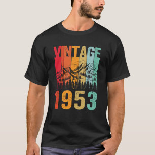 T-shirt Né 70e Anniversaire Mens Vintage 1953 70 ans Naiss