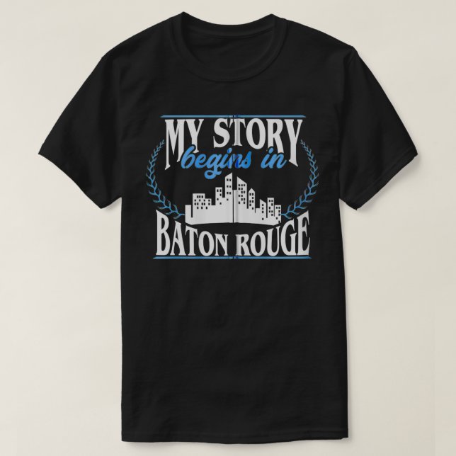 T-shirt Né à Baton Rouge Zip (Design devant)