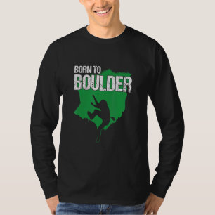 T-shirt Né À Boulder Climber Mondialisateur Carabiner A