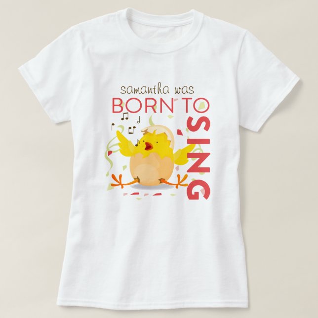 T-shirt Né À Ching Chick (Design devant)