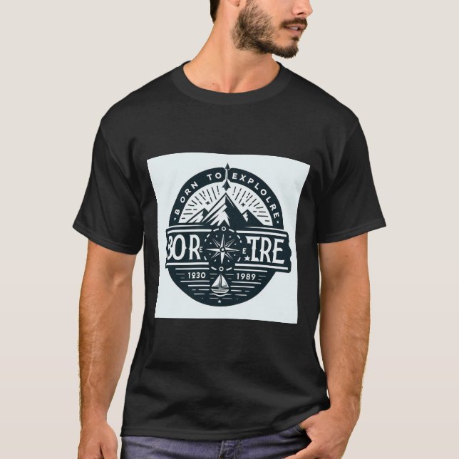 T-shirt Né à explorer (Devant)