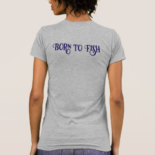 T-shirt Né à Fish Logo Pêche