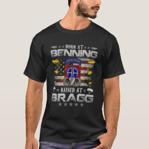T-shirt Né À Ft Benning A Élevé Fort Bragg 82e Airborne