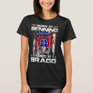 T-shirt Né À Ft Benning Levé Fort Bragg Airborne Vete