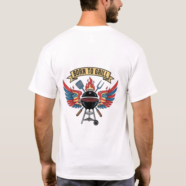 T-shirt NÉ À GRILL ← ← ♥ - Ultimate BBQ Grill Master (Dos)