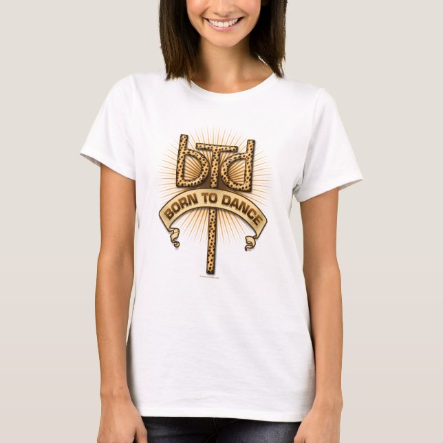 T-shirt Né à la danse (léopard) (Devant)