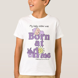 T-shirt Né À La Maison Bébé Dormir Fille