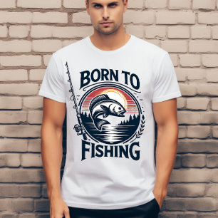 T-shirt Né à la pêche