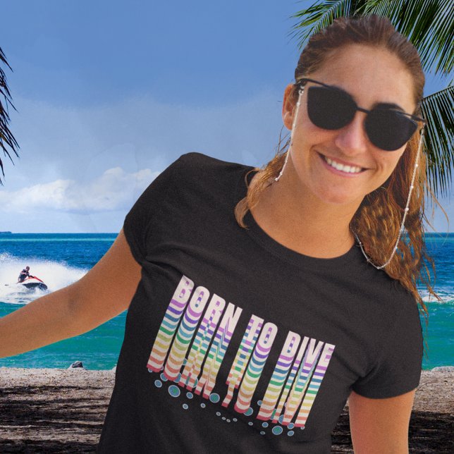 T-shirt Né à la plongée sous-marine (Créateur téléchargé)