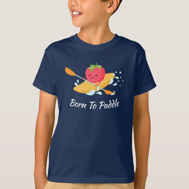 T-shirt Né À Paddle Kayak (Devant)