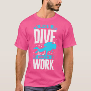 T-shirt Né À Plongée Forcé À Travailler Scuba Diver Cadeau