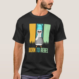 T-shirt Né À Rebel Retro Goose Cool Duck