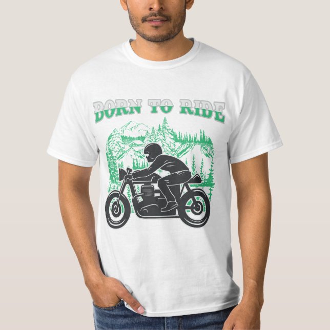 T-shirt Né À Ride (Devant)