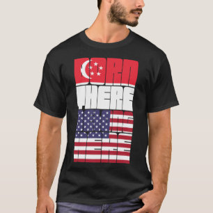 T-shirt Né à Singapour, Appartient à l'Amérique