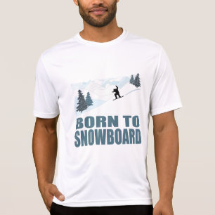 T-shirt Né À Snownoard Sports Hiver