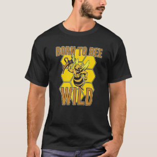 T-shirt Né Abeille sauvage Insecte Jaune Farmland Honeybee