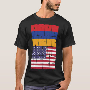 T-shirt Né Arménie Appartient Américain