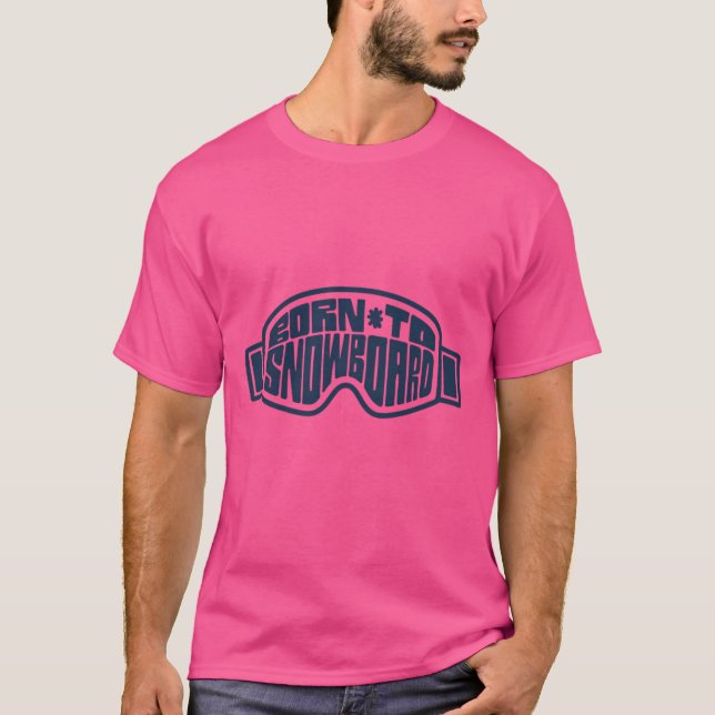 T-shirt Né Au Snowboard (Devant)