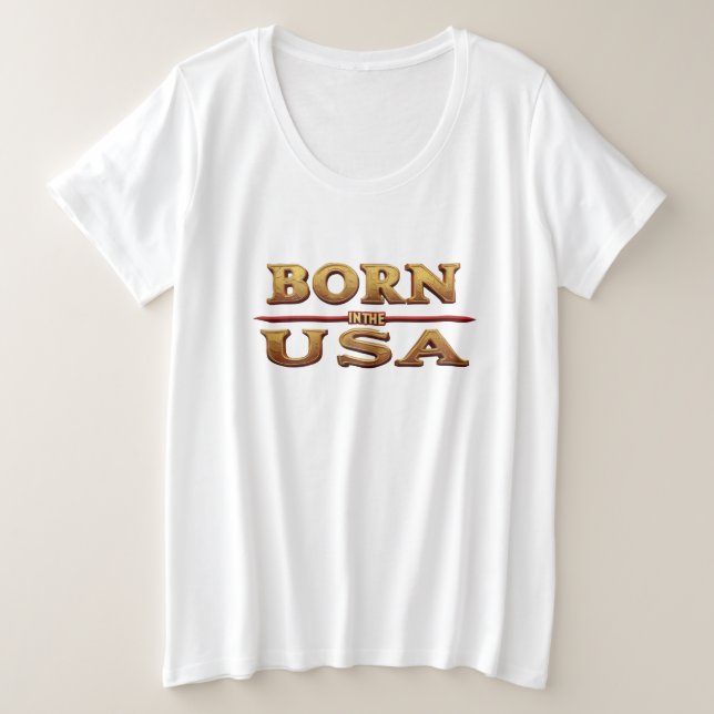 T-Shirt Né aux ÉTATS-UNIS (Design devant)
