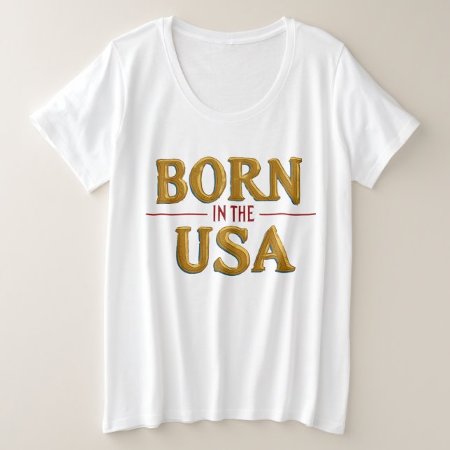T-Shirt Né aux États-Unis (Design devant)
