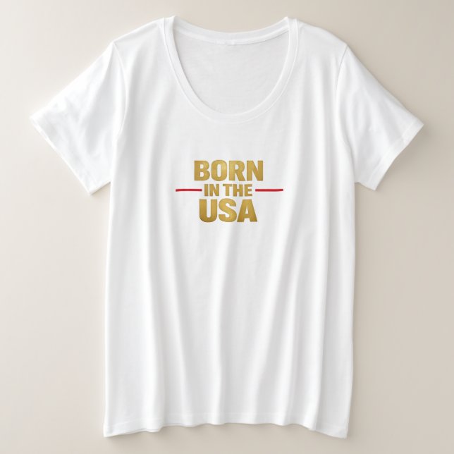 T-Shirt NÉ AUX ÉTATS-UNIS (Design devant)