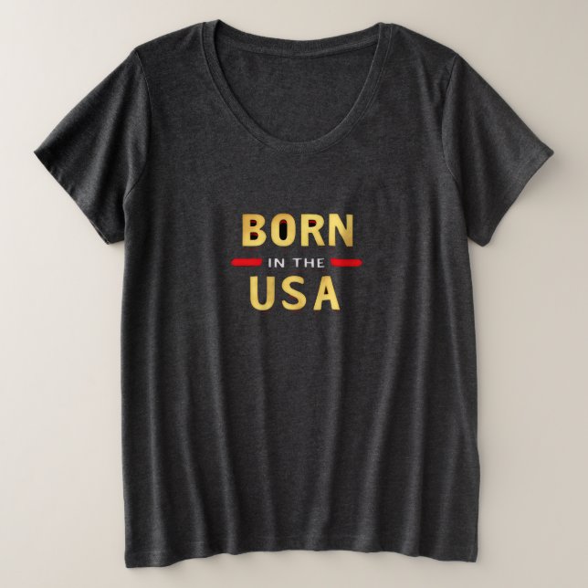 T-Shirt Né aux États-Unis (Design devant)