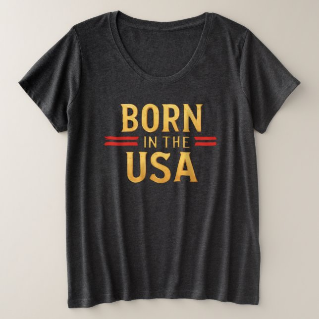 T-Shirt Né aux États-Unis (Design devant)