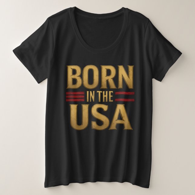 T-Shirt Né aux États-Unis (Design devant)