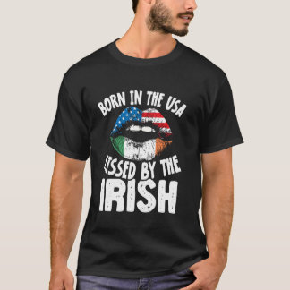 T-shirt Né aux États-Unis Embrassé par les Irlandais