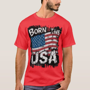 T-shirt Né aux Etats-Unis Trend