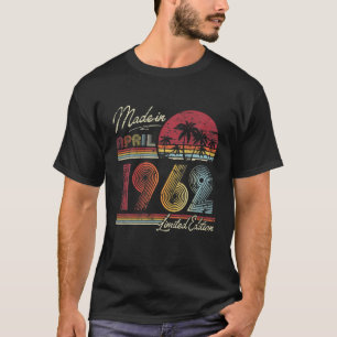 T-shirt Né Avril 1962 60E Anniversaire Fabriqué En 1962 60