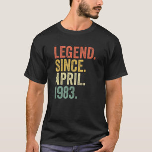 T-shirt Né Avril 1983 Légende Depuis Avril 1983 39 Ans O