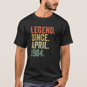 T-shirt Né Avril 1984 Légende Depuis Avril 1984 38 Ans O