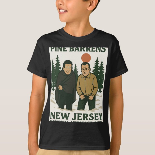 T-shirt Ne Barrens New Jersey Graphic Design  (Devant)