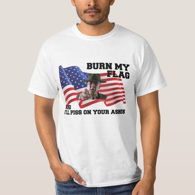 T-shirt Ne brûlez pas mon drapeau (Devant)