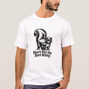 T-shirt Ne caresse pas le chat péteur T