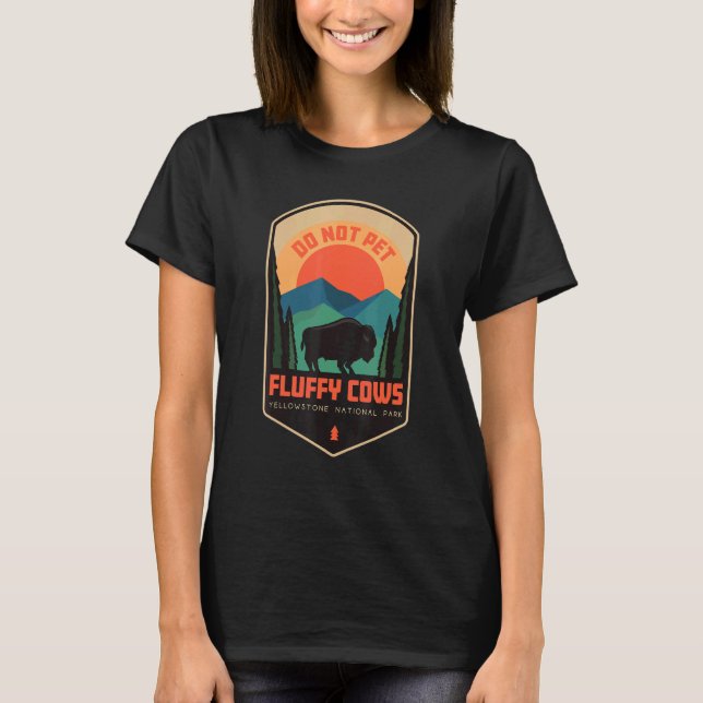 T-shirt Ne caresse pas les vaches duveteuses (Devant)