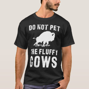 T-shirt Ne Caressez Pas Les Bisons De Luxe À Poils Bouclés