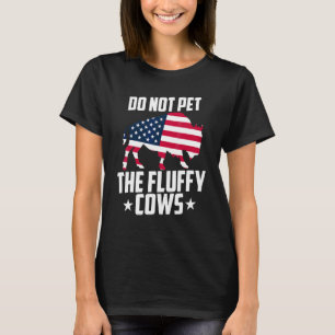 T-shirt Ne Caressez Pas Les Vaches Douces Bison Yellowston