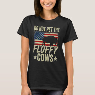 T-shirt Ne Caressez Pas Les Vaches Douces Bison Yellowston