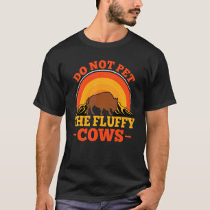 T-shirt Ne Caressez Pas Les Vaches Douces Bison Yellowston