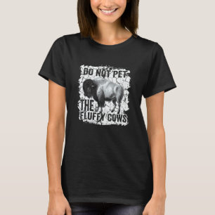 T-shirt Ne Caressez Pas Les Vaches Duveteuses Hommes Femme