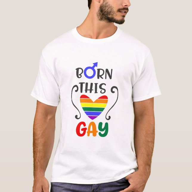 T-shirt Né Ce Gay (Devant)
