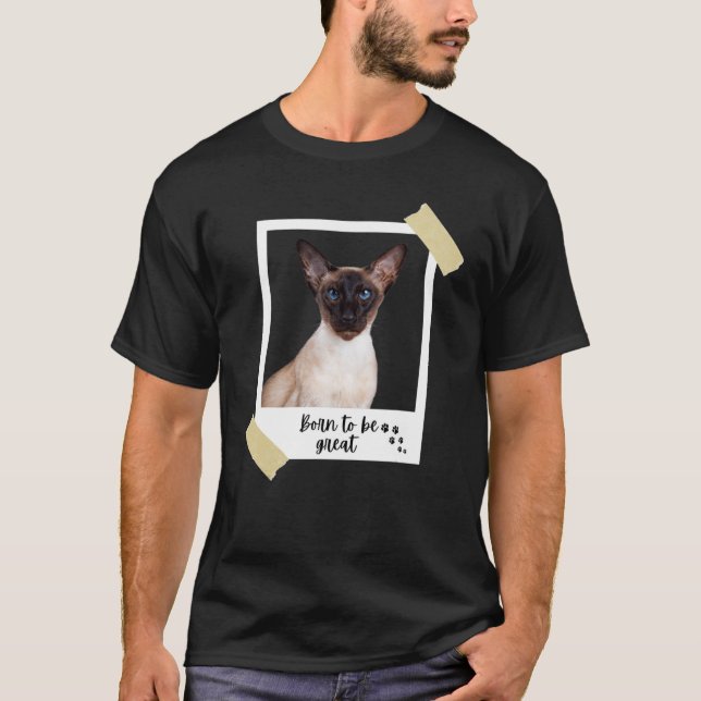 T-shirt Né Ce Grand Chat Siamais Cute Et Kitten Animal (Devant)
