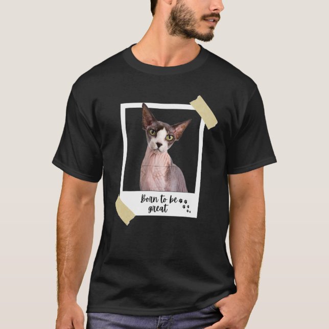 T-shirt Né Ce Grand Mignonne Sphynx Chat Et Kitten Animal (Devant)
