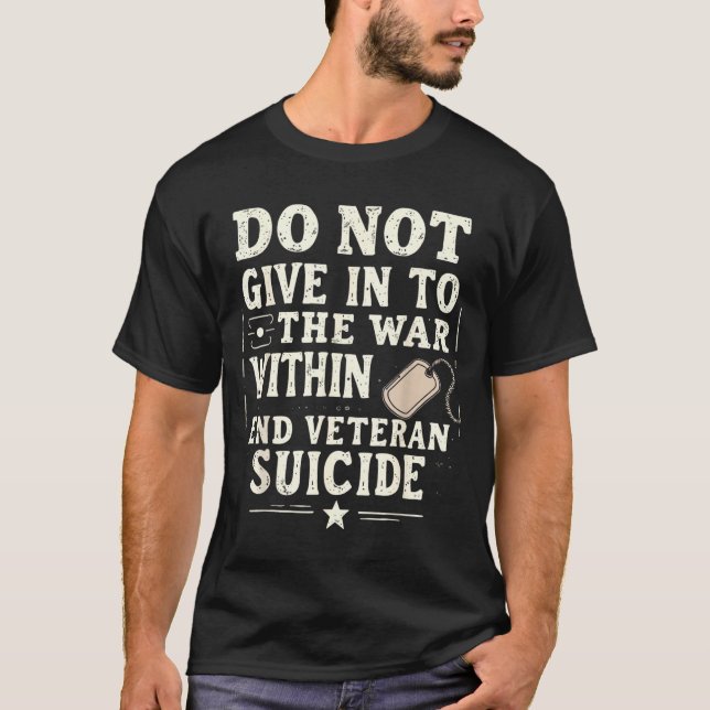 T-shirt Ne cédez pas à la guerre intérieure - Vétéran de f (Devant)